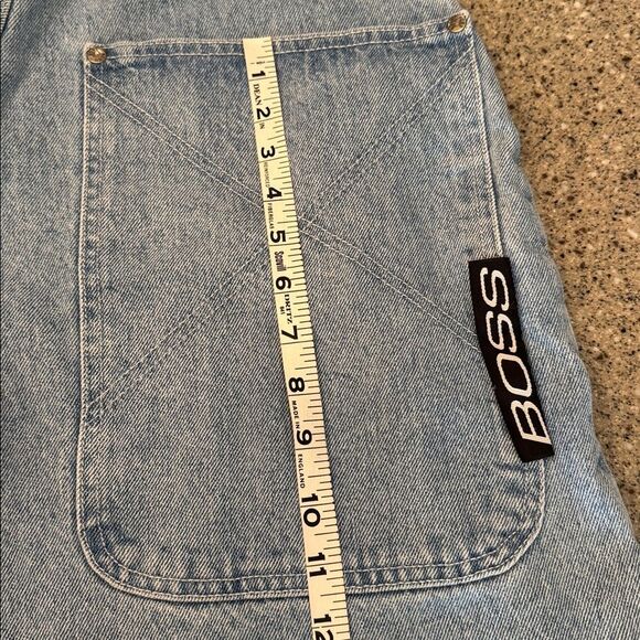 BOSS BY I.G. DESIGN Baggy Y2K Skater Hip-Hop Embroidered Pocket Denim Jeans - Picture 13 of 16